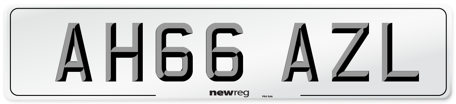 AH66 AZL Number Plate from New Reg
